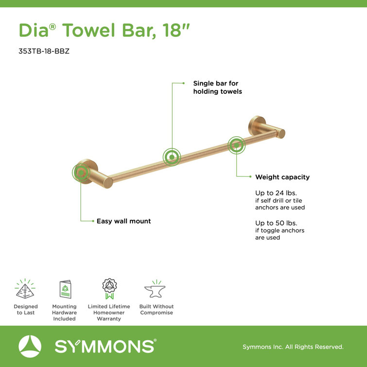 Brushed Bronze 4-Piece Bathroom Hardware Set