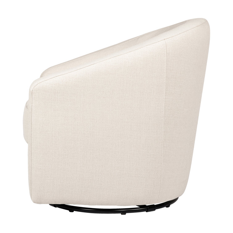 Madison 32'' Performance Natural Eco-Twill Mid-Century Swivel Glider