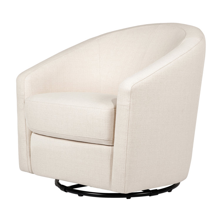 Madison 32'' Performance Natural Eco-Twill Mid-Century Swivel Glider