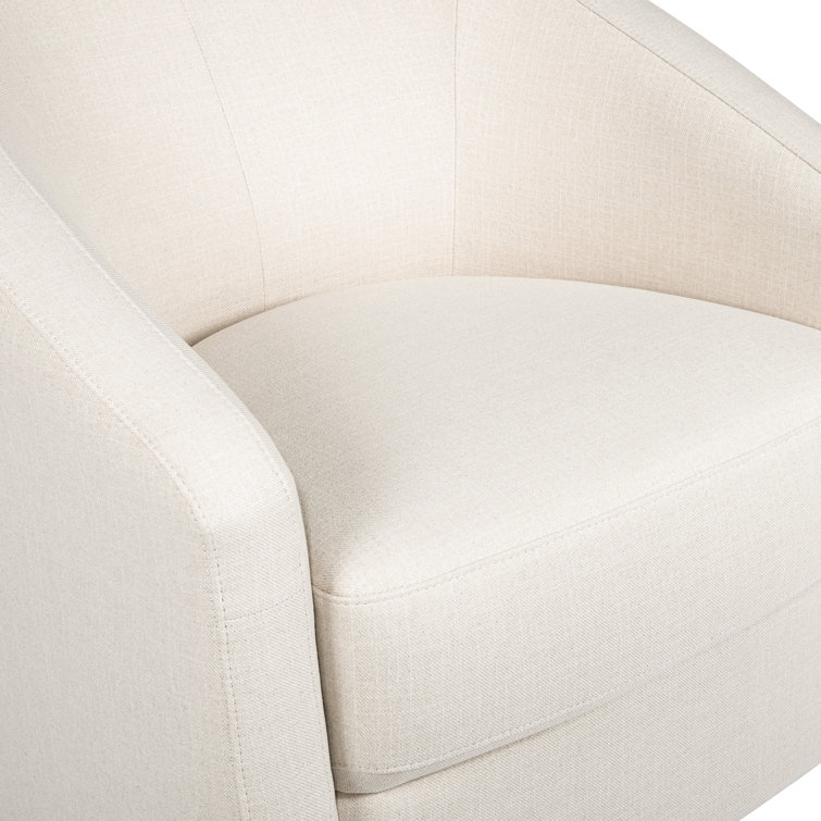 Madison 32'' Performance Natural Eco-Twill Mid-Century Swivel Glider
