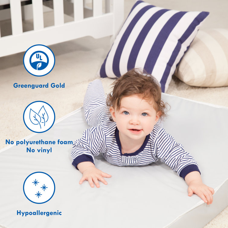 White Waterproof Innerspring Mini Crib Mattress, GREENGUARD Certified