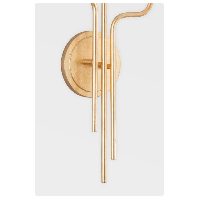 Onyx Vintage Gold Leaf Dimmable 3-Light Wall Sconce