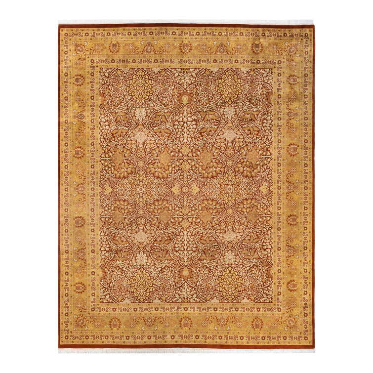 Handmade Red and Beige Wool Oriental 8' x 10' Rug