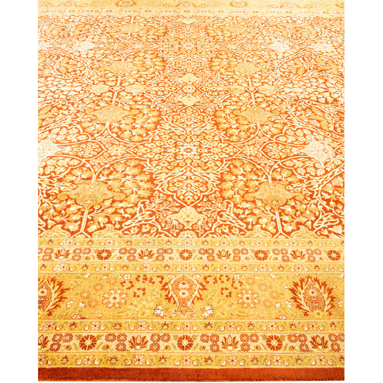 Handmade Red and Beige Wool Oriental 8' x 10' Rug