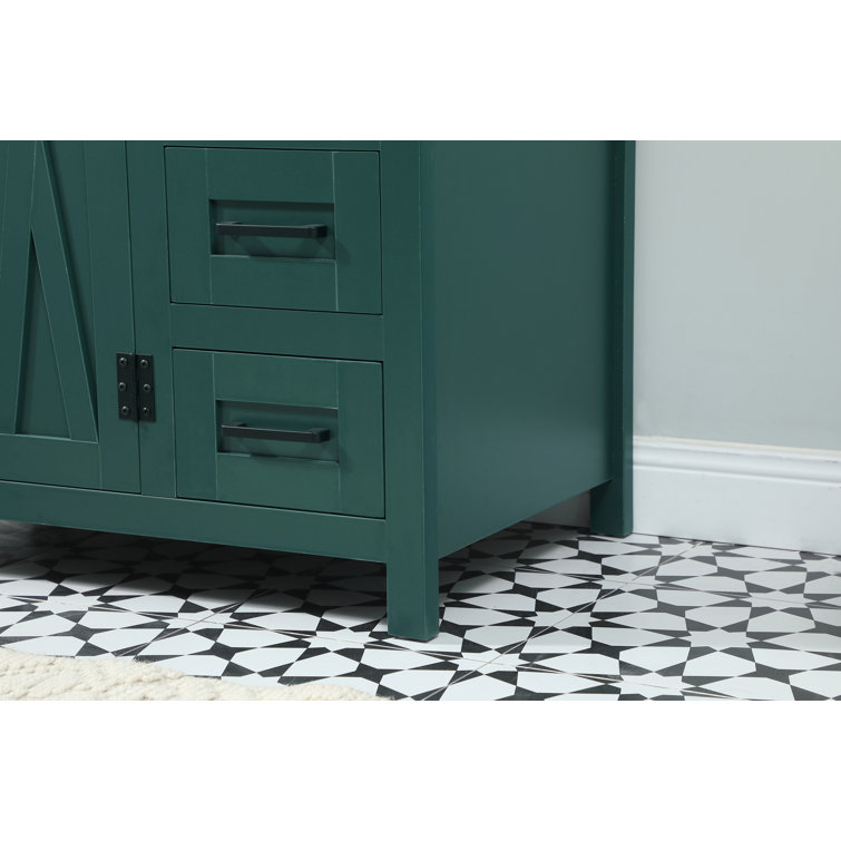 Slayton 32'' Green Oak Freestanding Single Bathroom Vanity