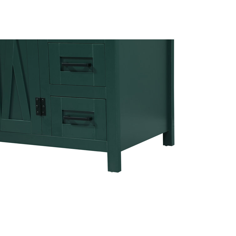 Slayton 32'' Green Oak Freestanding Single Bathroom Vanity