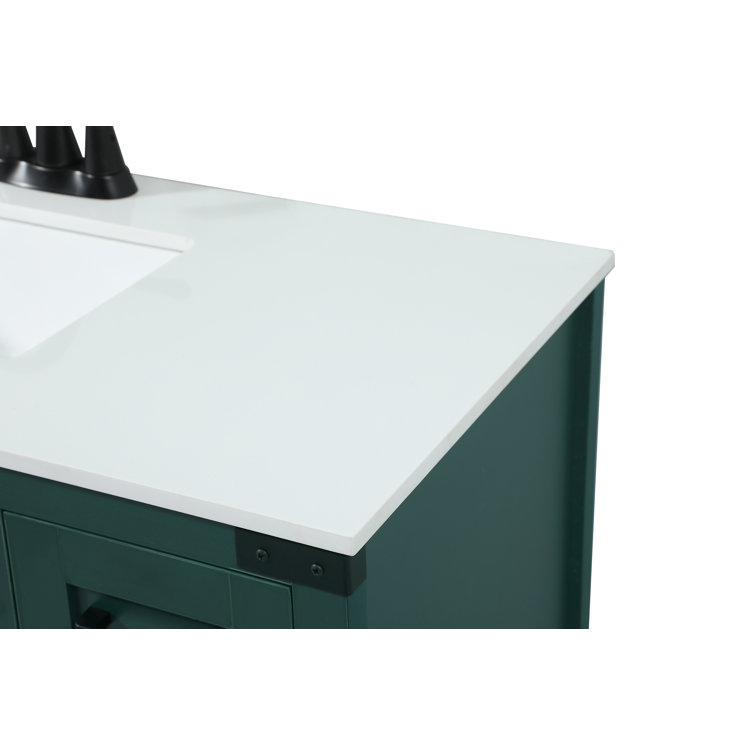 Slayton 32'' Green Oak Freestanding Single Bathroom Vanity