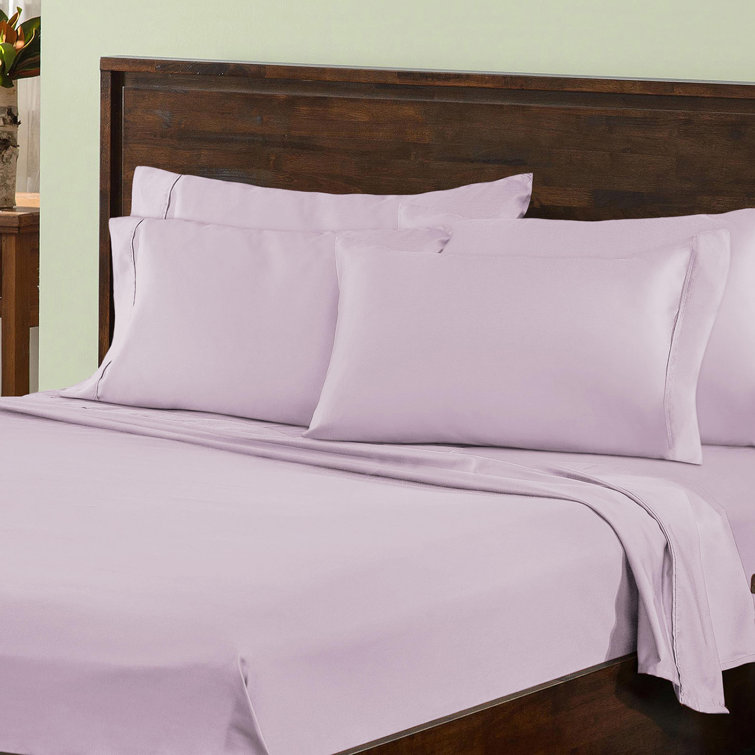 Lilac California King Cotton Blend Deep Pocket Sheet Set