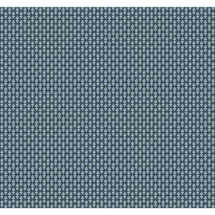 Navy Blue Floral Removable Washable Wallpaper Roll