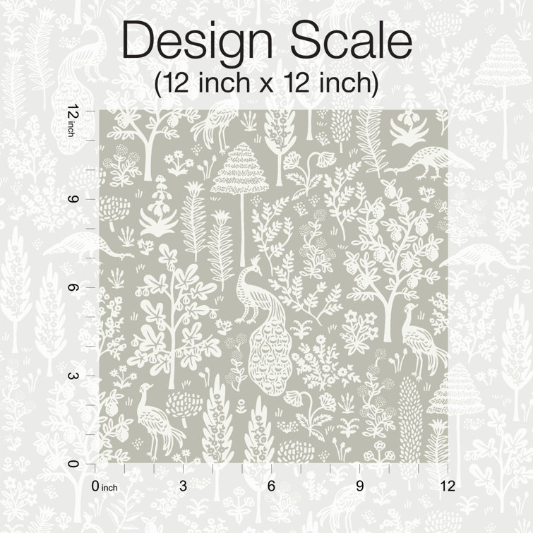 Menagerie Toile Black and White Washable Wallpaper Roll