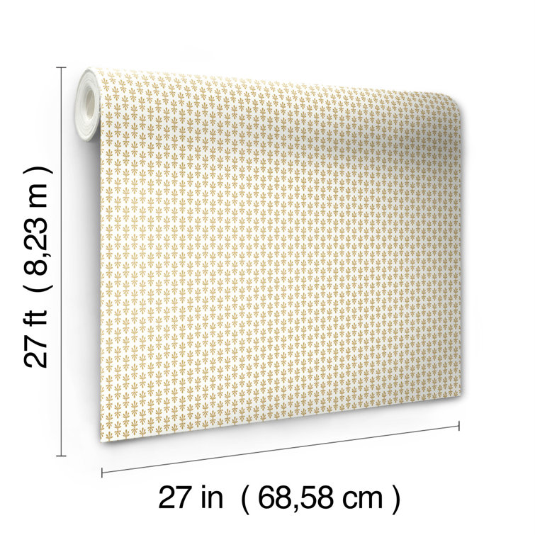 Petal Perfect 27" x 324" Smooth Floral Wallpaper Roll in Brown