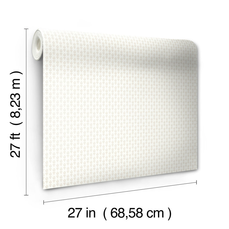 Petal Perfect Off-White Floral Nonwoven Wallpaper