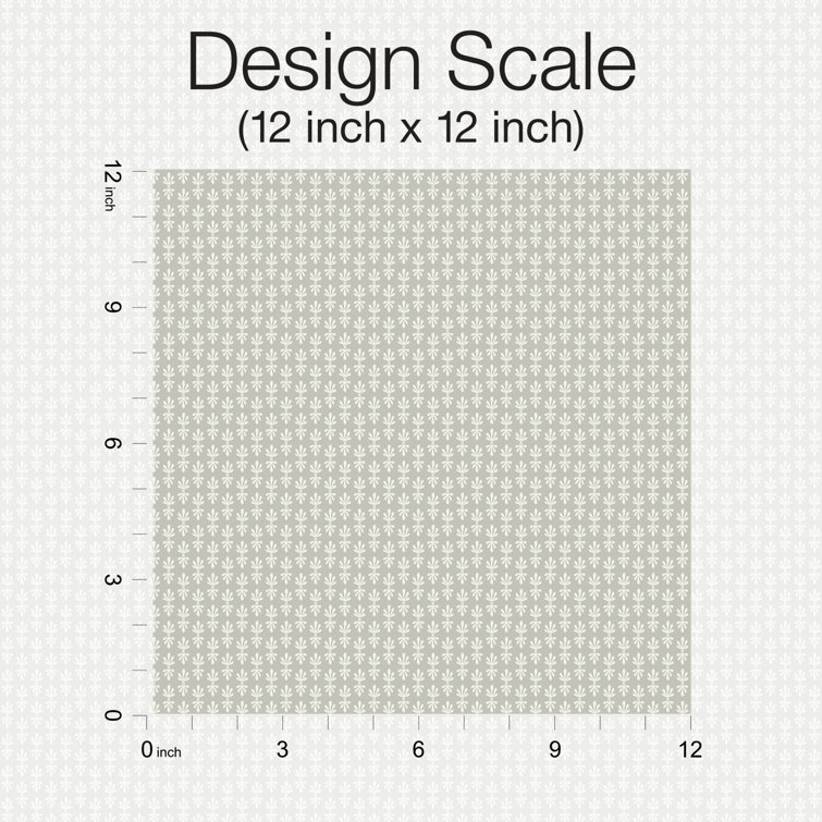 Petal Black Easy-Clean Floral Grid Wallpaper - 27" x 324"