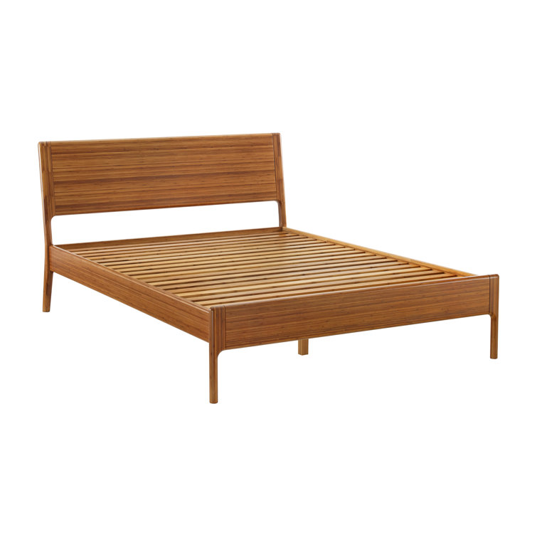 Ventura Amber King Platform Bed with Bamboo Frame and Metal Headboard