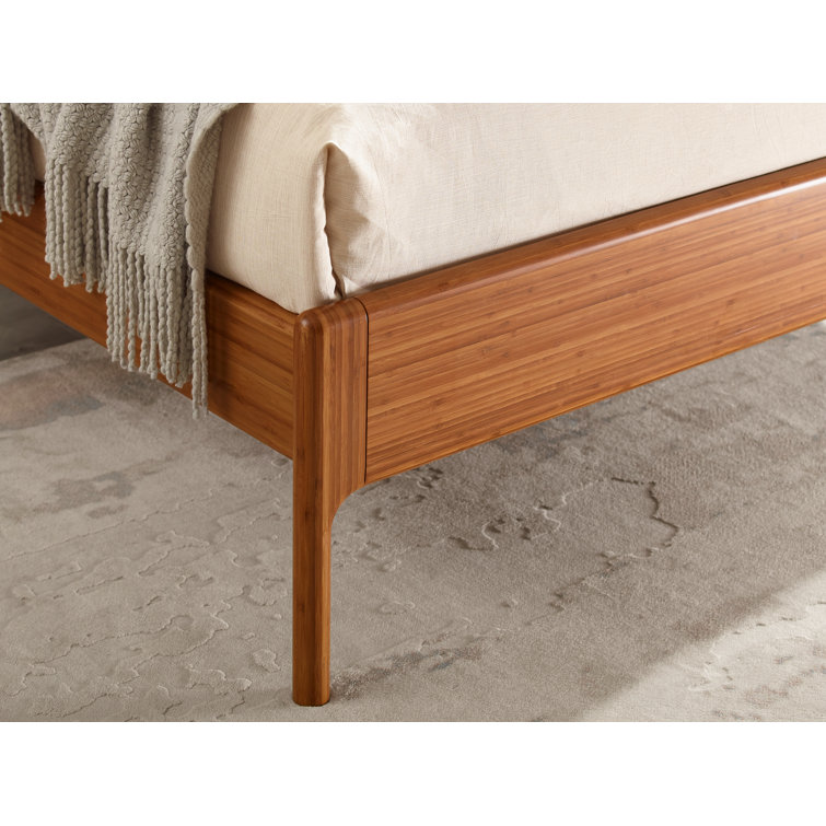 Ventura Amber King Platform Bed with Bamboo Frame and Metal Headboard
