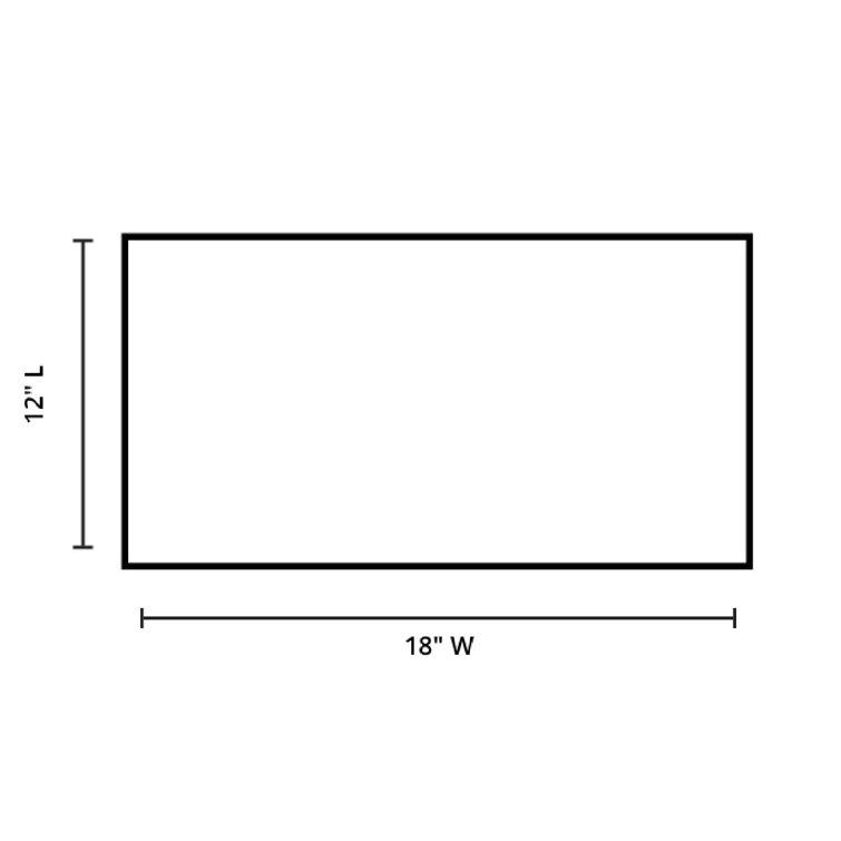 Light Gray Ribbed Cotton Rectangle Placemat Set