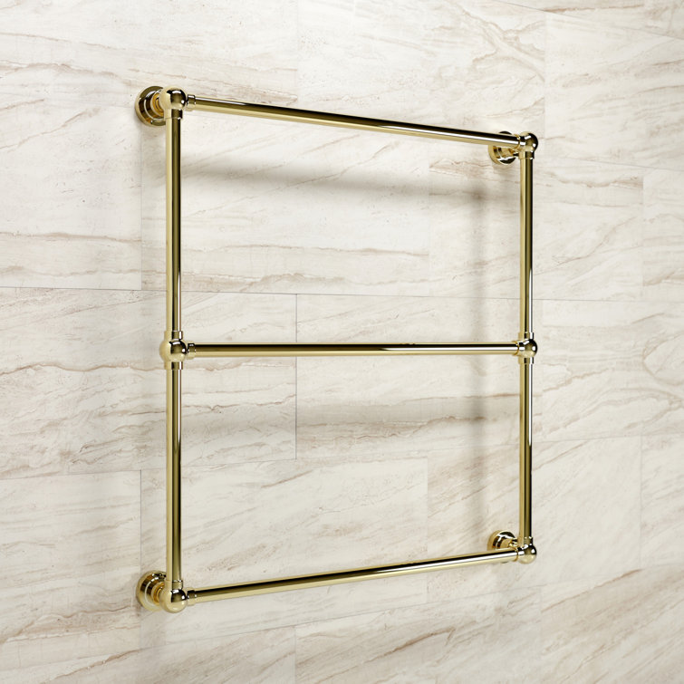 Polished Brass 30-Inch Wall Mounted 3-Bar Towel Rack