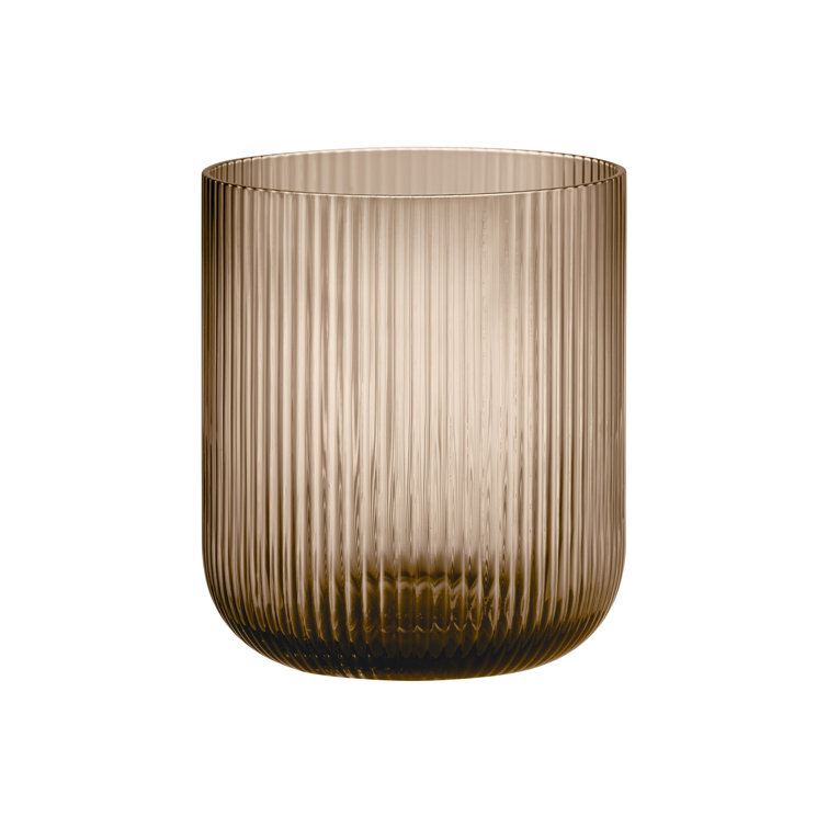 Medium Coffee Handcrafted Glass Hurricane Lamp
