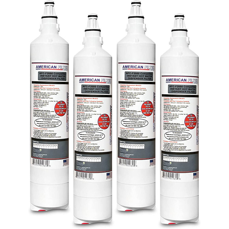 White Under Sink Replacement Water Filter Set
