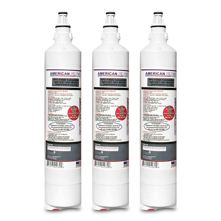 White Under Sink Replacement Water Filter Set