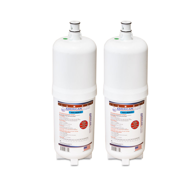 White Under Sink Replacement Water Filter Cartridge, 2-Pack