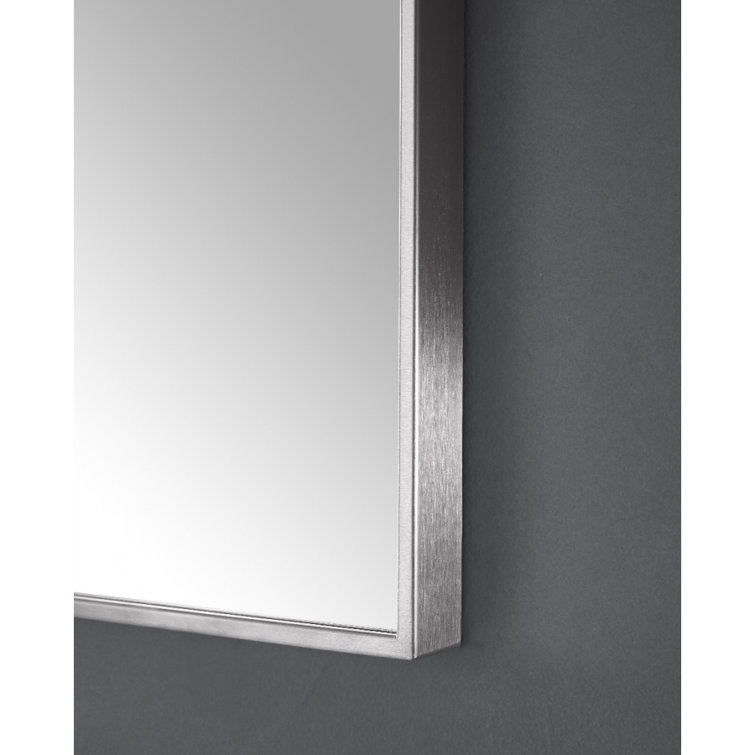 Elegant Gold 59'' Stainless Steel Rectangular Vanity Mirror