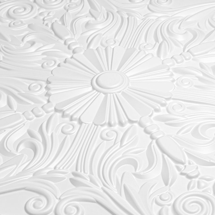 24'' x 24'' White PVC Decorative Ceiling Tile