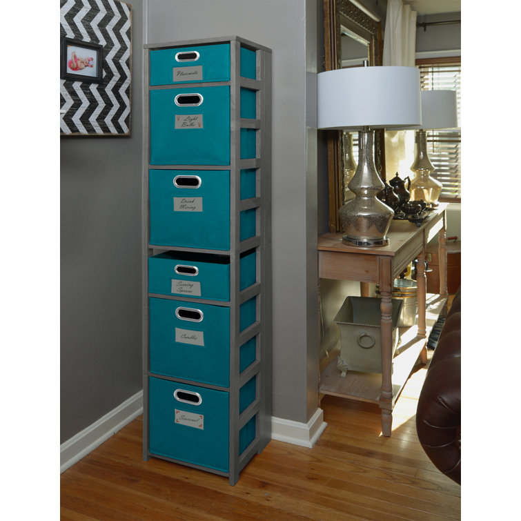 Flip Flop 67" Grey Hand-Rubbed Hardwood Folding Bookcase