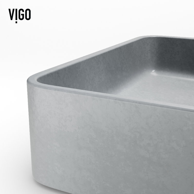 Concerto Ceramic 19"x14" Above-Counter Rectangular Vessel Sink