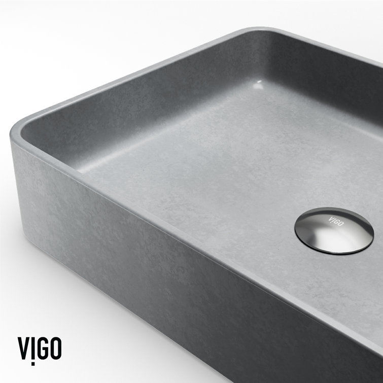 Concerto Ceramic 19"x14" Above-Counter Rectangular Vessel Sink