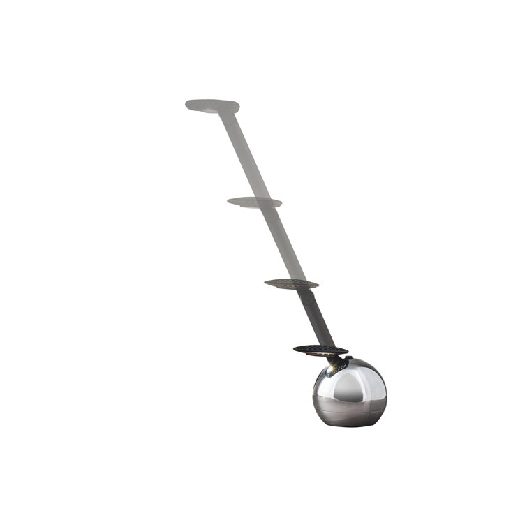 Kiu Adjustable Chrome and Black LED Desk Lamp