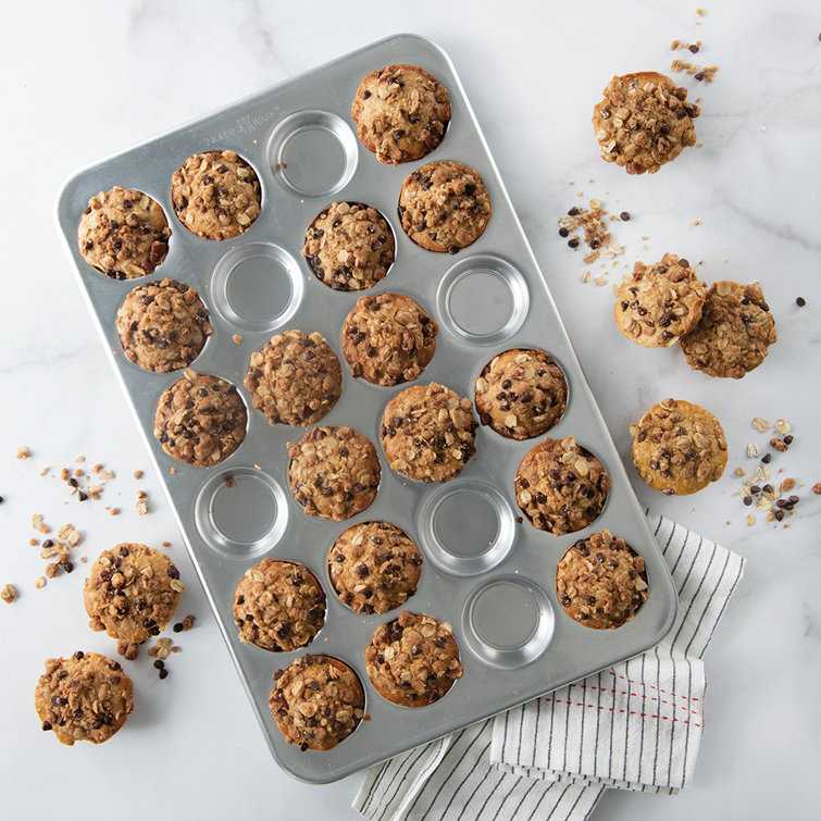 Silver Aluminum 24-Cup Petite Muffin Pan
