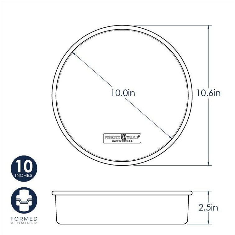 Nordic Ware 10" Round Non-Stick Aluminum Cake Pan