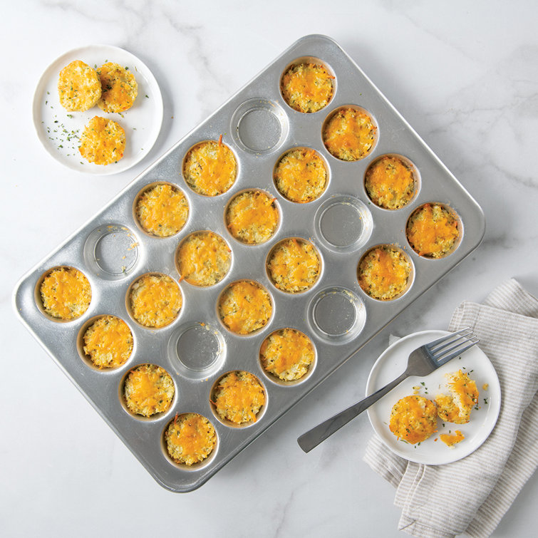Silver Aluminum 24-Cup Petite Muffin Pan