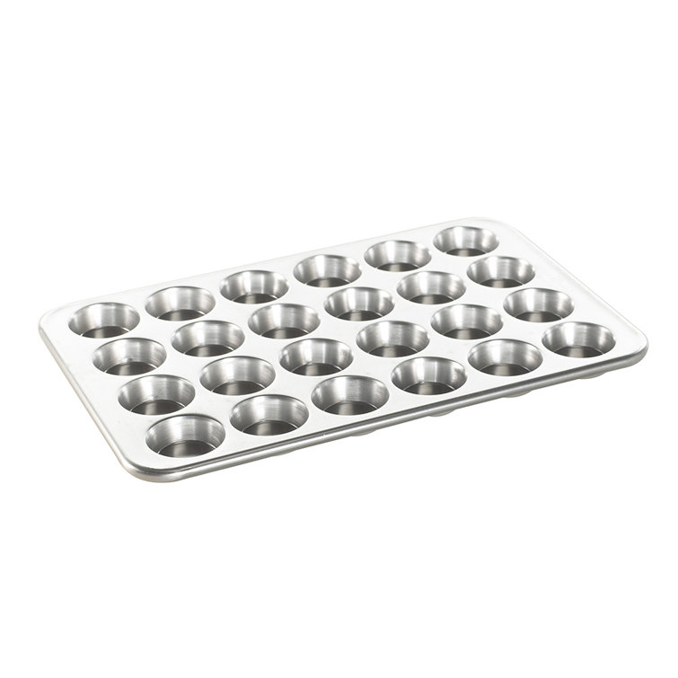 Silver Aluminum 24-Cup Petite Muffin Pan