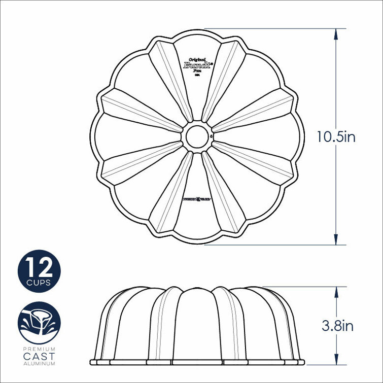 Nordic Ware Black Non-stick Aluminum Bundt Cake Pan