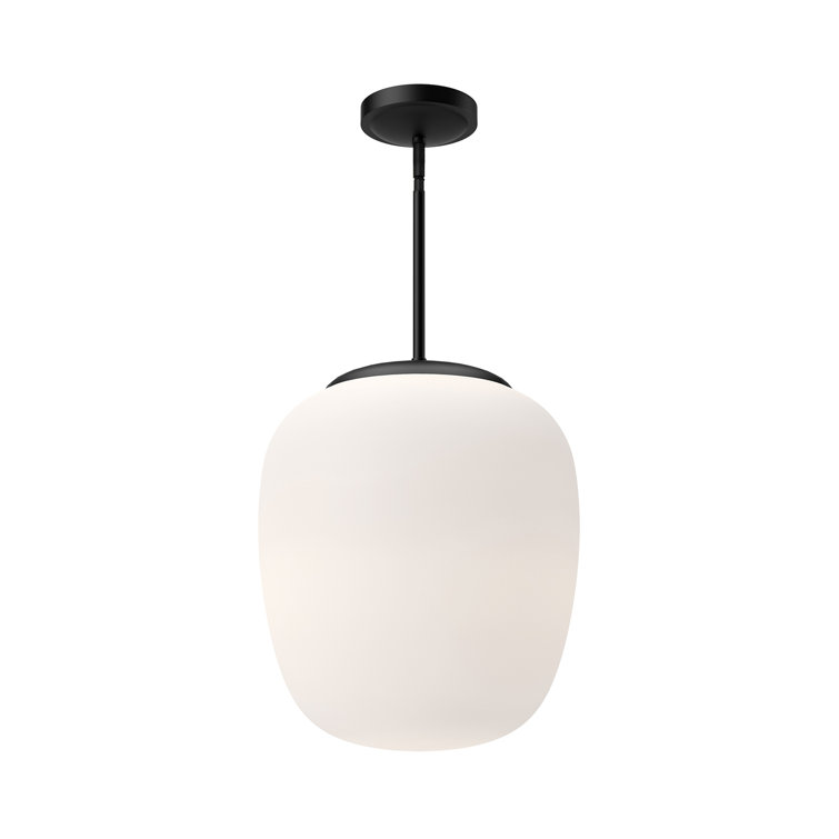 Holden Matte Black Geometric Glass Pendant Light