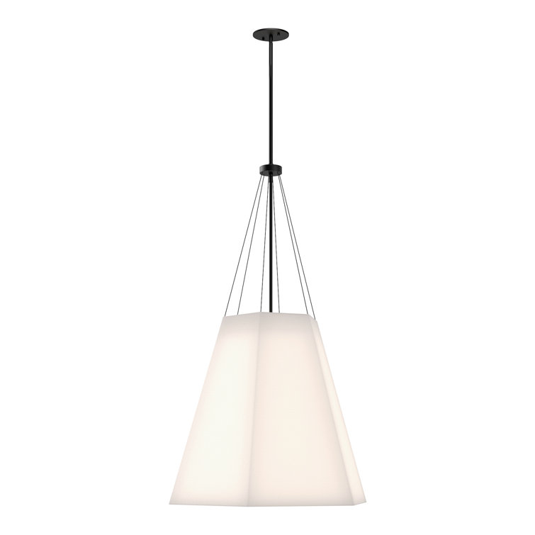 Manila White and Black Geometric Steel Pendant Light