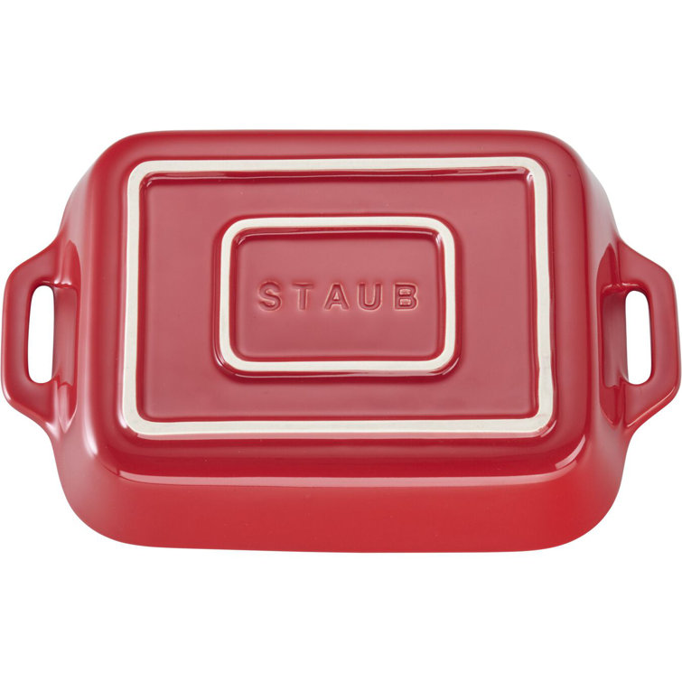 Cherry Red Ceramic 4-Piece Baking Dish Set