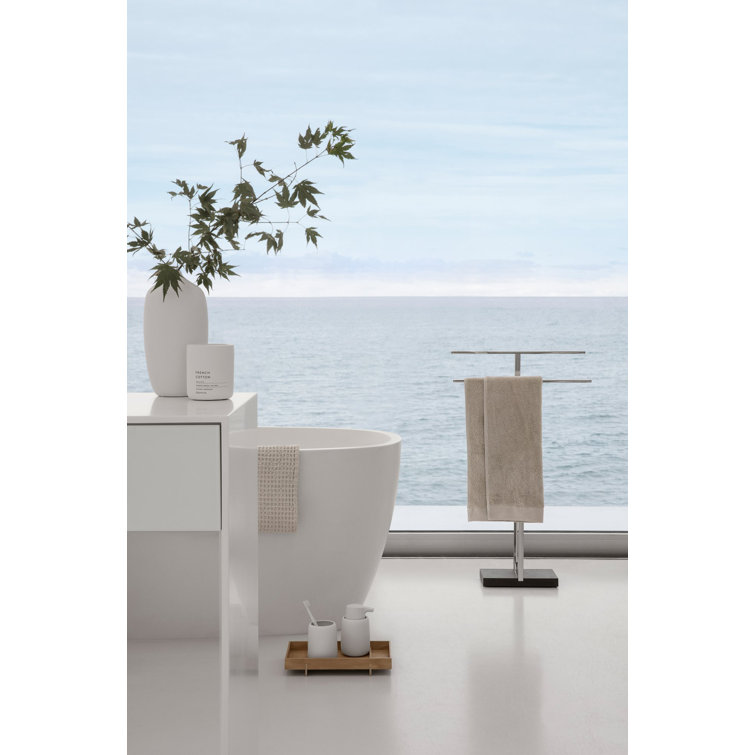 Menoto Freestanding Stainless Steel Towel Stand with Dual Rails