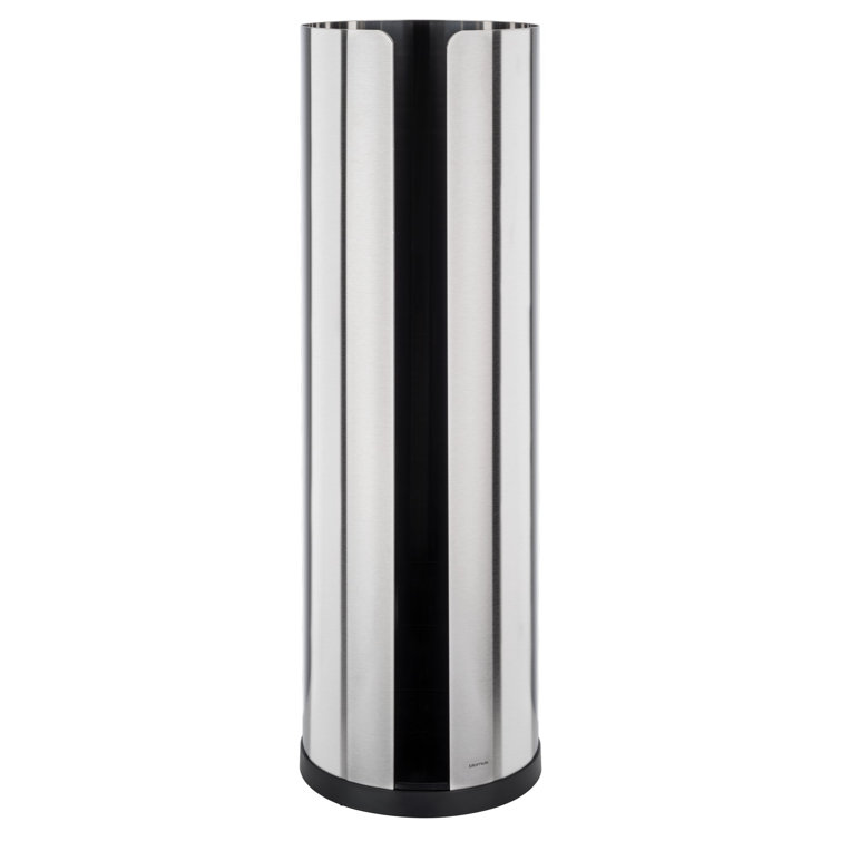 Nexio Matt Stainless Steel 4-Roll Free Standing Toilet Paper Holder