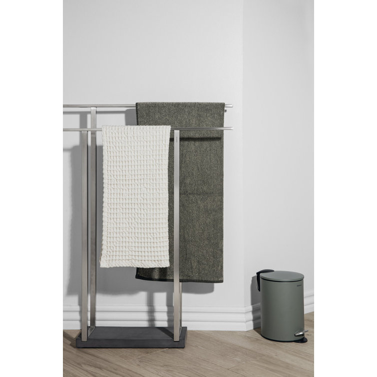 Menoto Freestanding Stainless Steel Towel Stand with Dual Rails