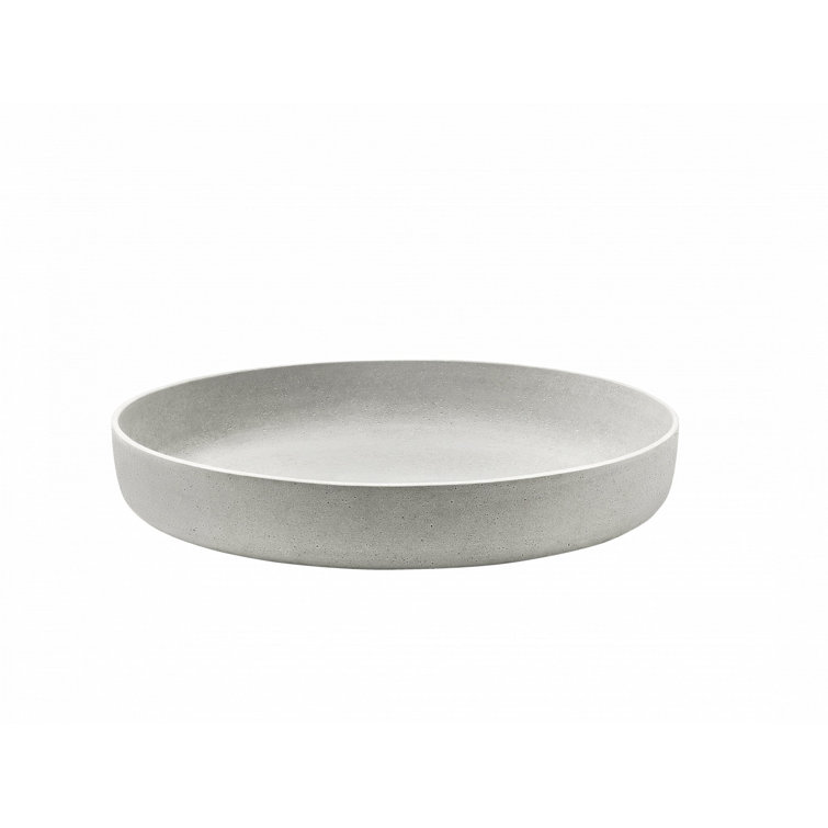 Lunar Echo 15.75'' Light Gray Resin Decorative Plate