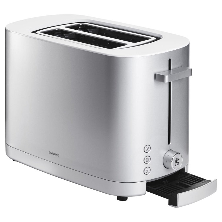 Silver Stainless Steel 4-Slice Digital Toaster with Wide Slots