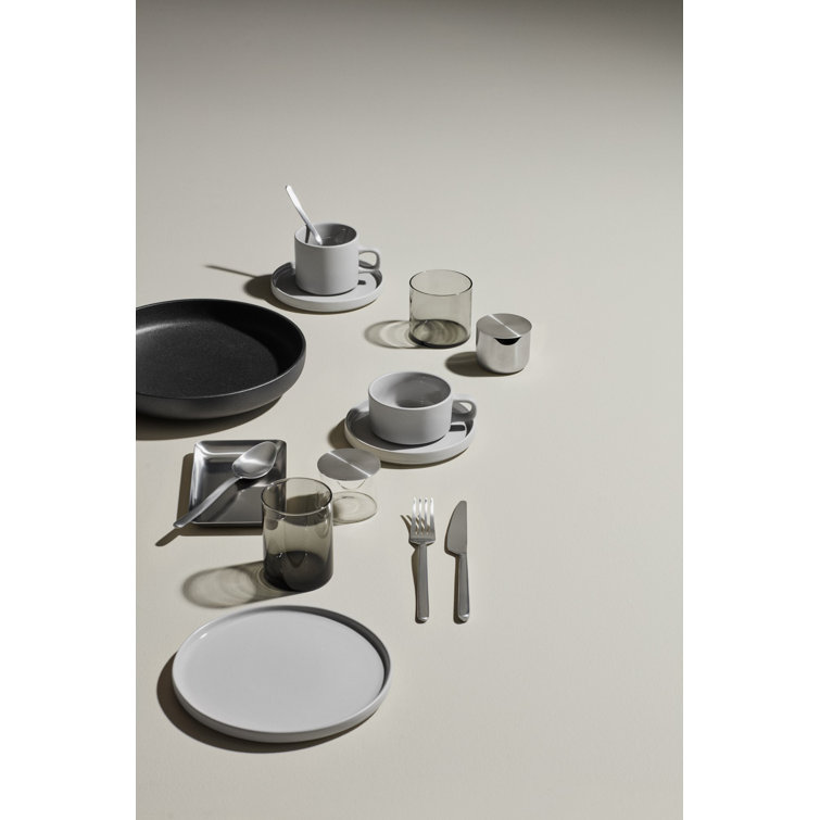 Sleek Modern Matte Stainless Steel Serving Tray