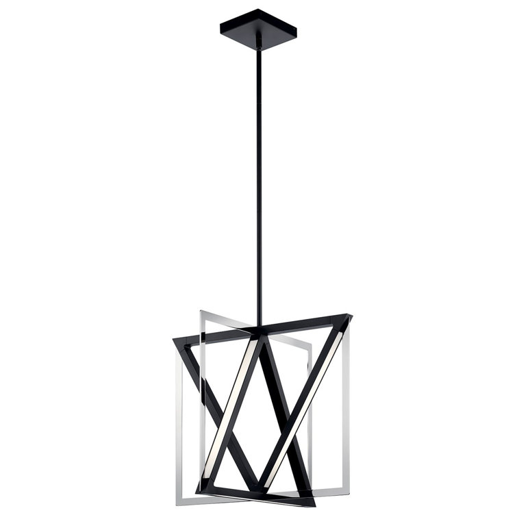 Axis Matte Black Etched Acrylic LED Pendant Light