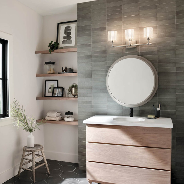 Chennai 34" Satin Nickel Integrated LED Vanity Mirror