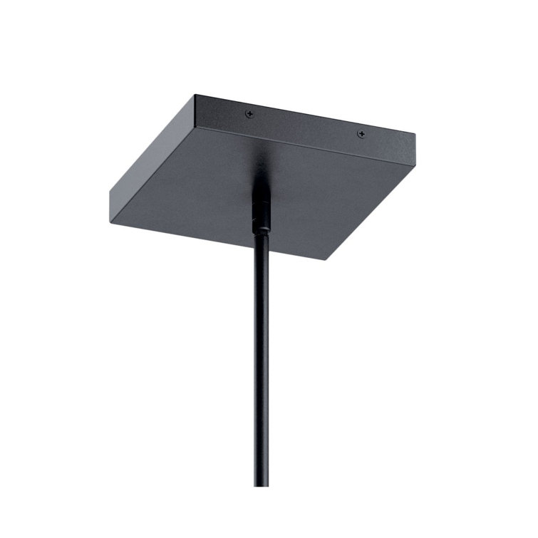 Matte Black and White LED Pendant Light with Plastic Diffuser