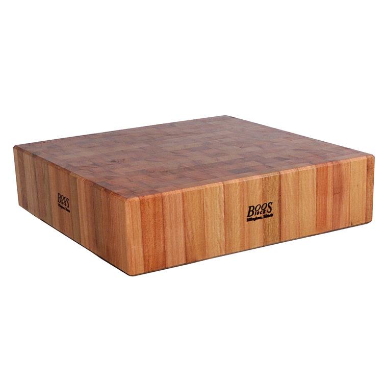 Cherry Wood Rectangular Butcher Block Table Set
