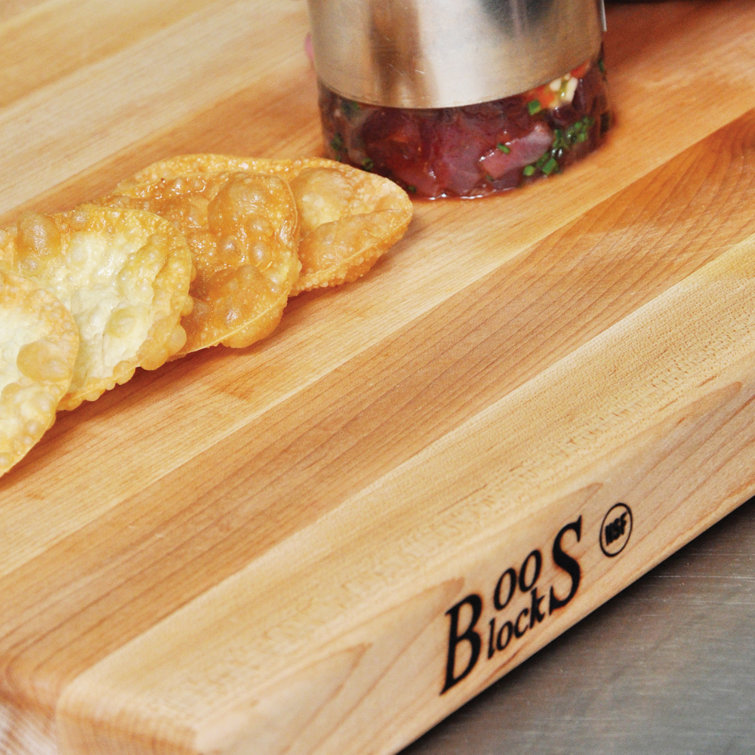 Maple Wood Reversible Cutting Board with Hand Grips, 18 x 12 Inches